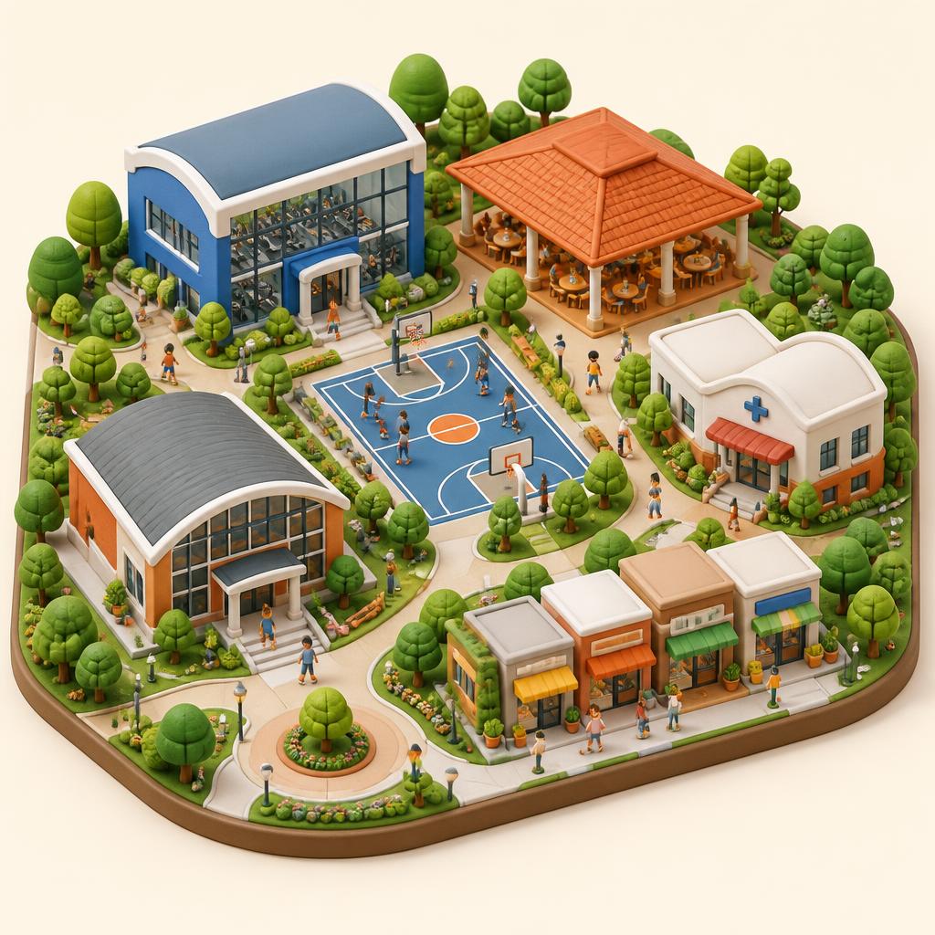 WRC recreation centre diorama
